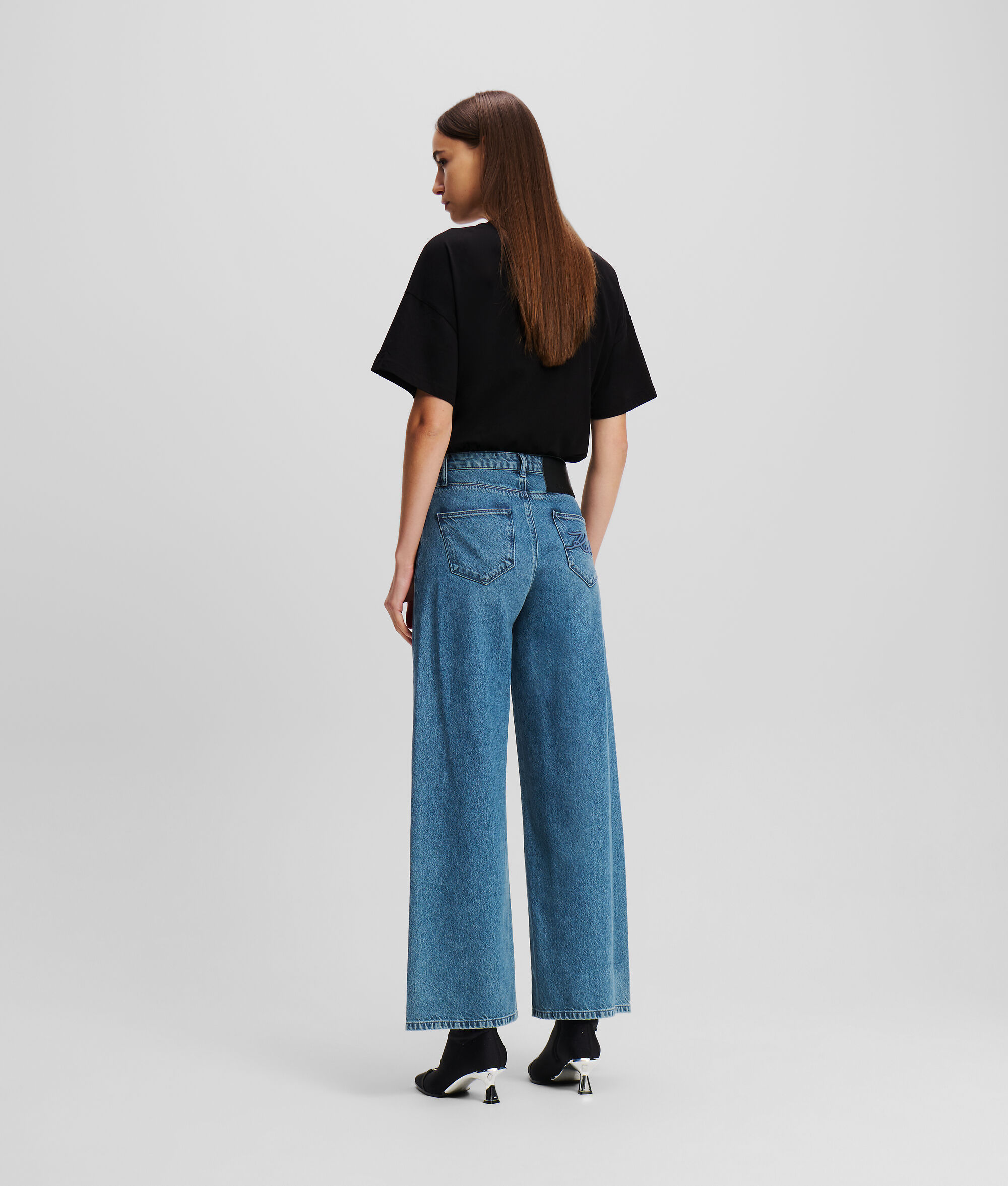 (image for) Compact MID-RISE WIDE-LEG JEANS